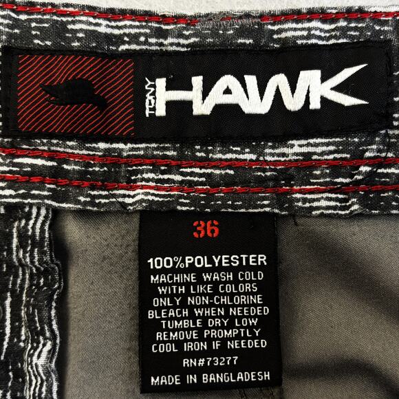 Vtg Tony Hawk Cargo Shorts Mens 36 Gray Skater Y2K Skateboarding Utility Summer - Picture 4 of 8